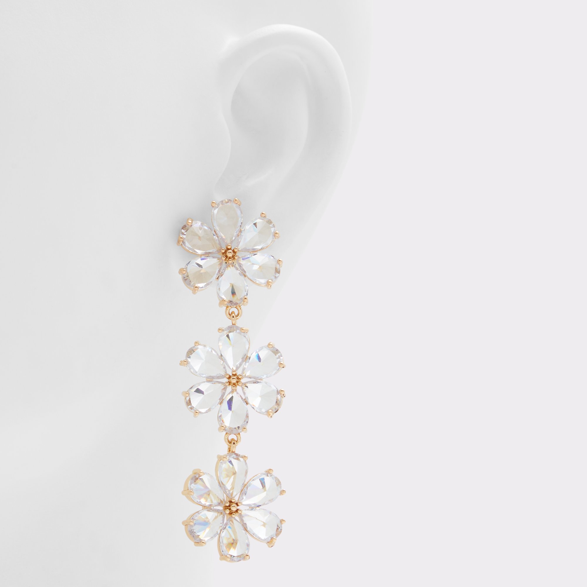 Gelabale Gold-Clear Multi Women Earrings