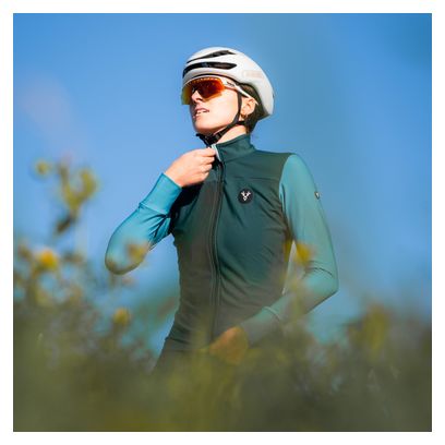 Maillot Manches Longues Femme LeBram Ventoux Uni Vert Agave