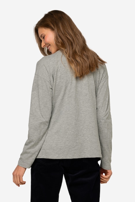 T-Shirt, oversized, Eisbär, Rundhals, Langarm