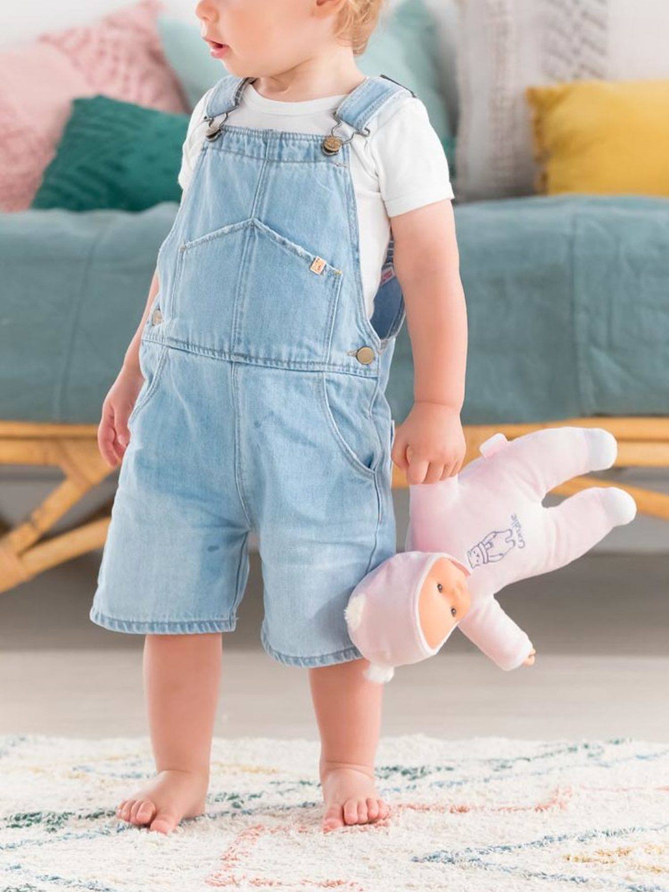 Boneca Urso Rosa em Formato de Coração