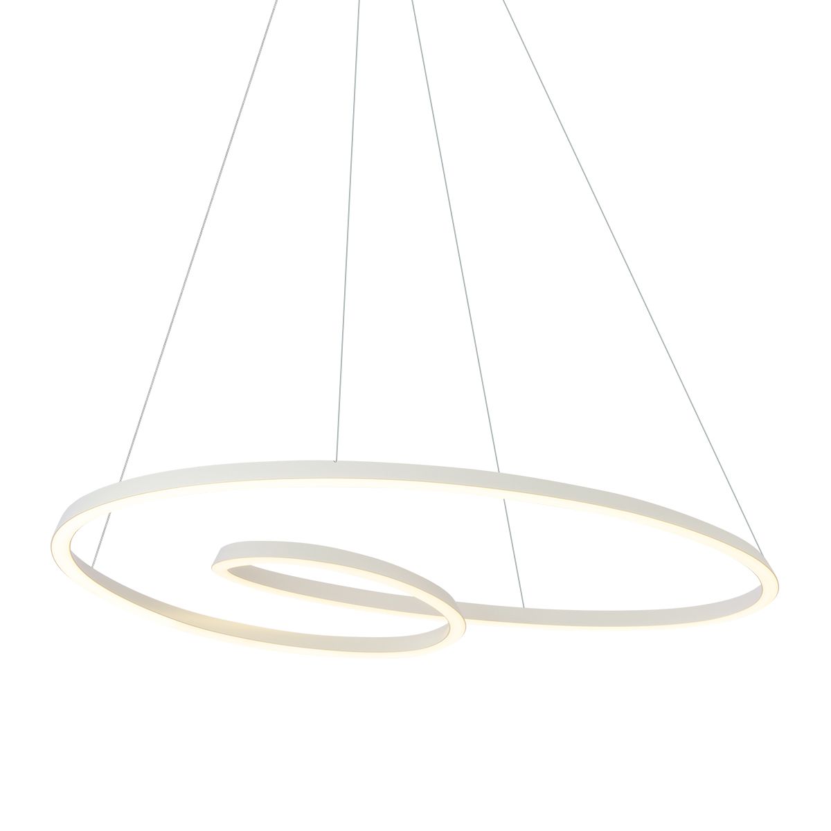 Scandinavische hanglamp beige 110cm incl. LED 3-staps dimbaar - Circuit
