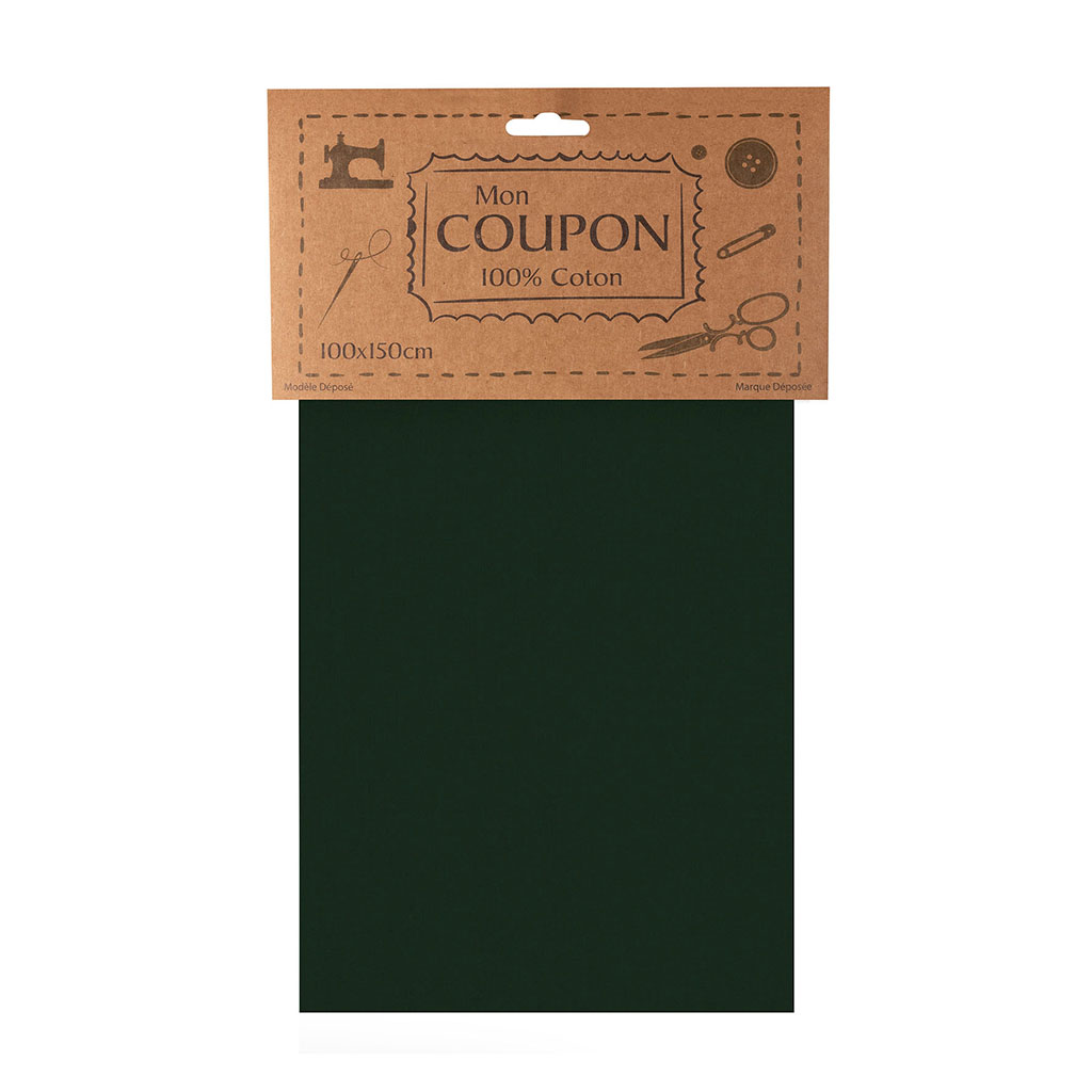 Coupon tissu NINA vert sapin 100x150cm