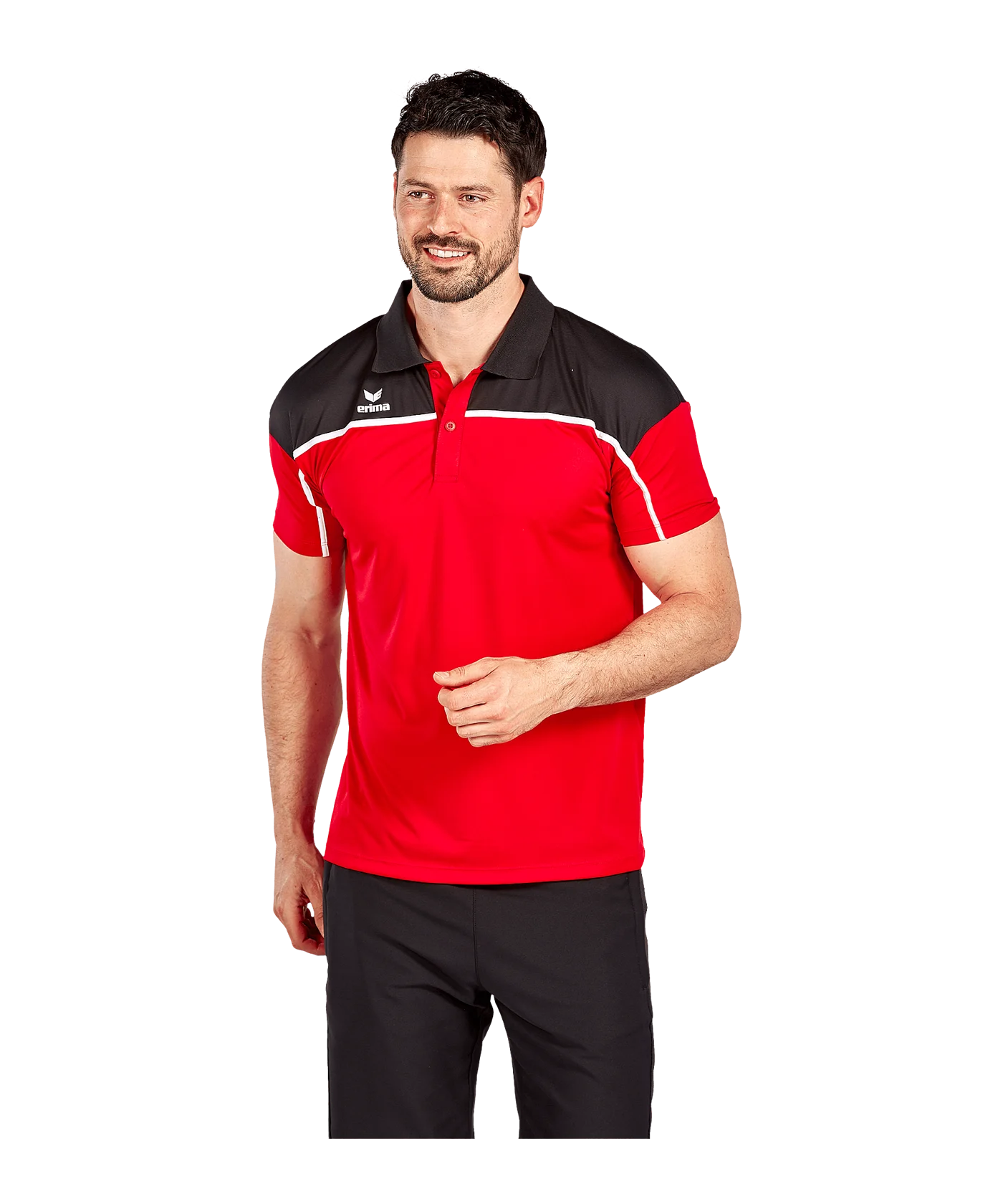 Erima Change by Poloshirt Rot Schwarz
