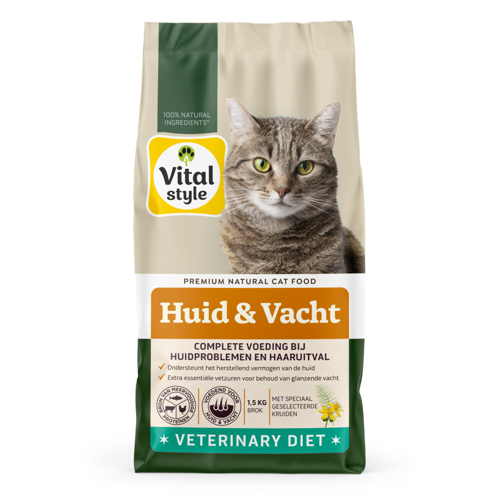 VITALstyle Huid & Vacht Kattenvoer 1,5 kg