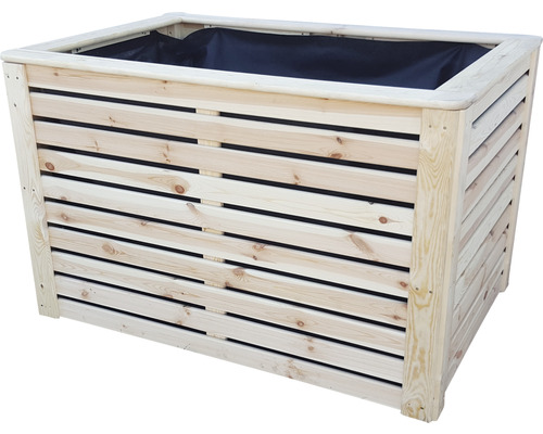 verhoogde tuinbak promadino Katrin incl. folie 118 x 57 x 80 cm naturel