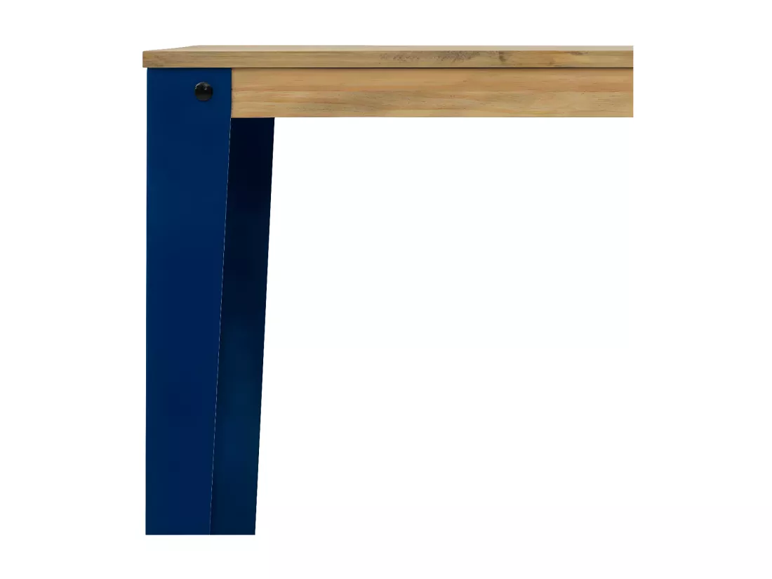 Table Mange debout Lunds 60X100x110cm Bleu-Vieilli. Box Furniture