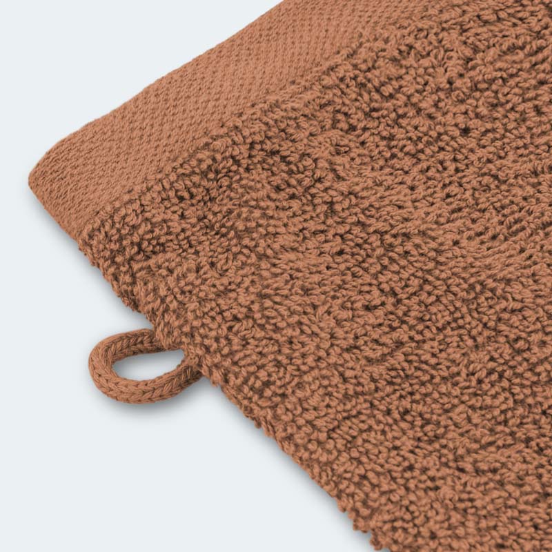 Lot de 2 gants de toilette 'Loca' terracotta