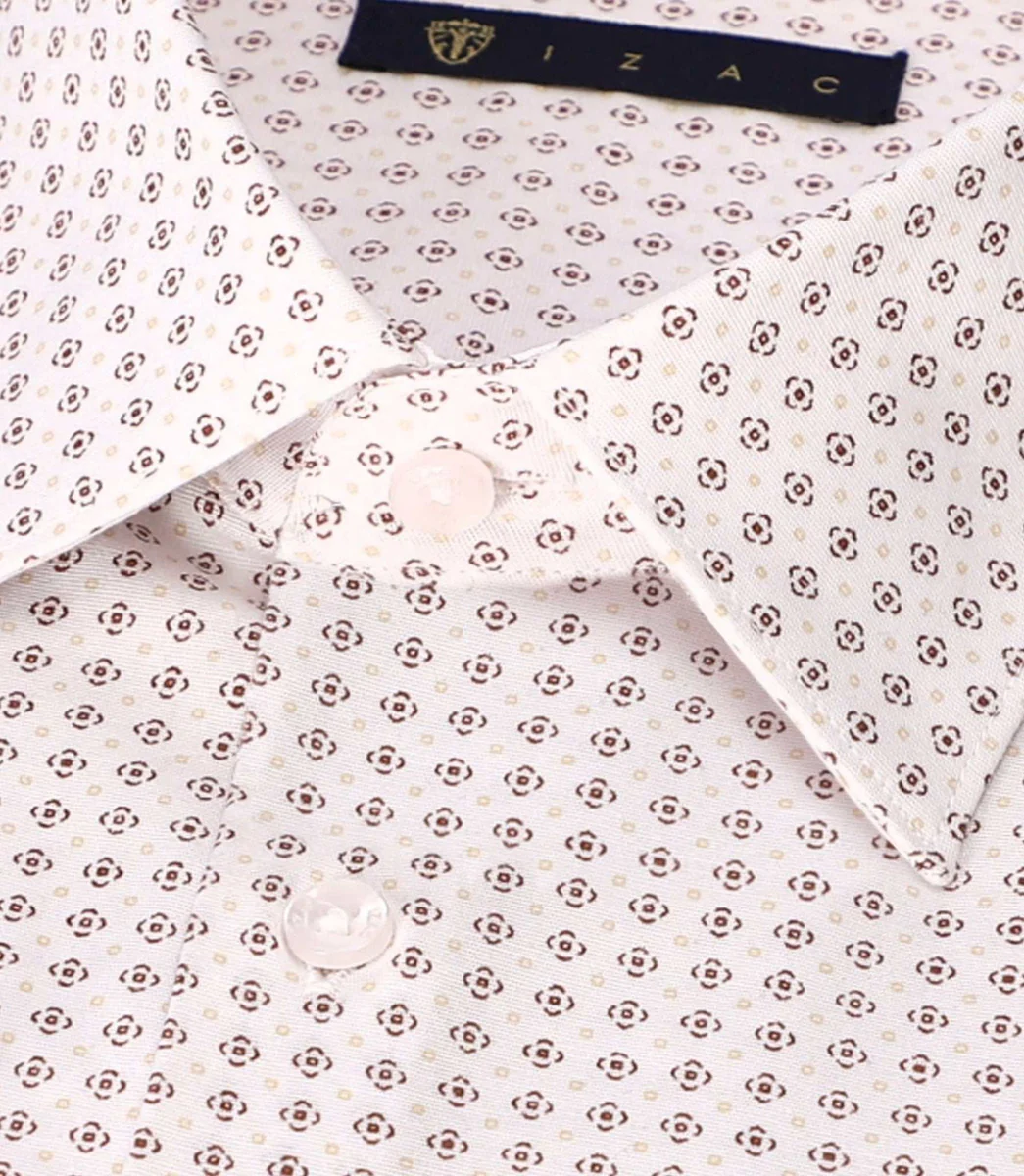 Chemise à imprimé micro motifs blanc PEDRO