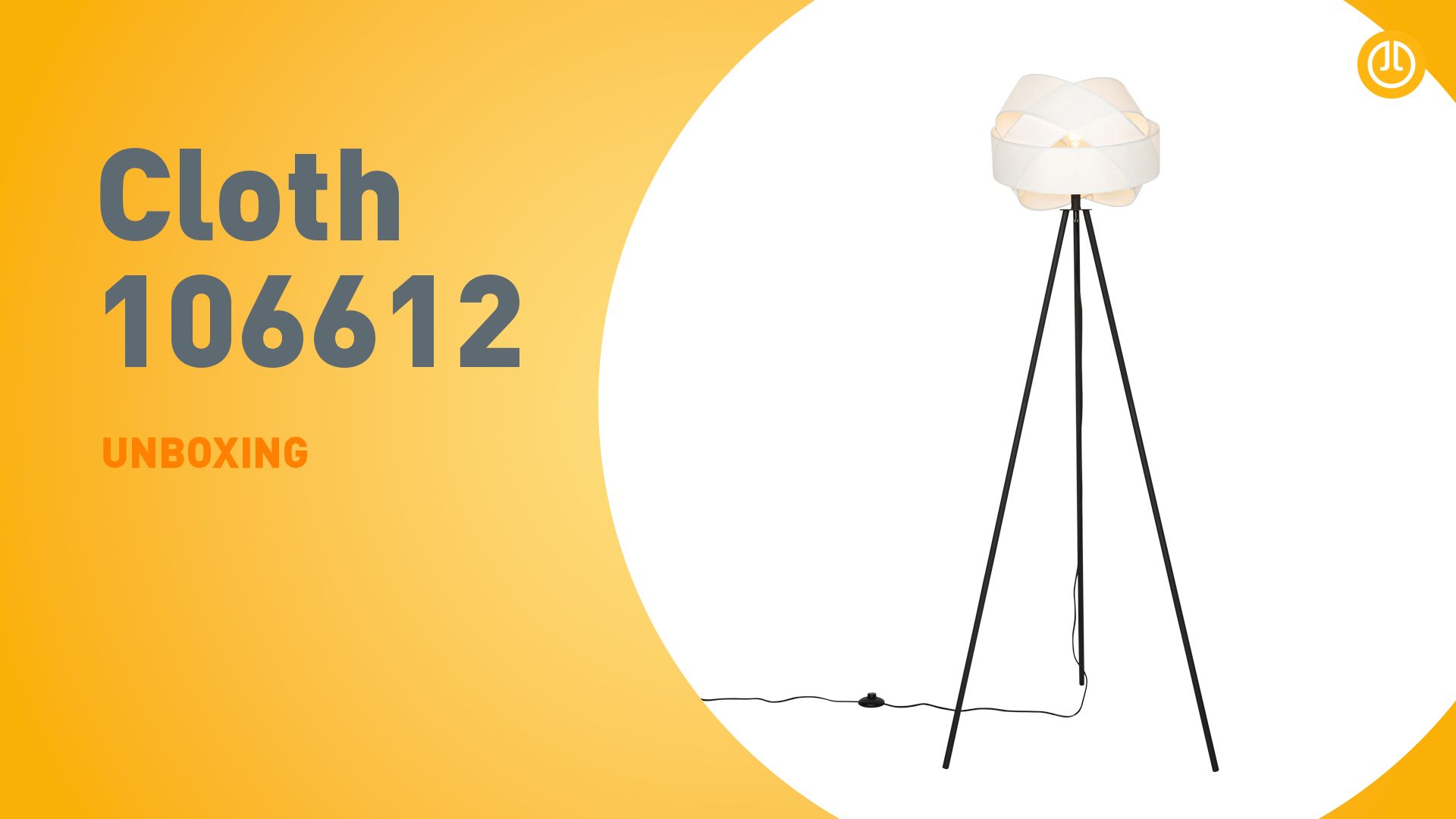 Moderne vloerlamp zwart met witte kap - Cloth
