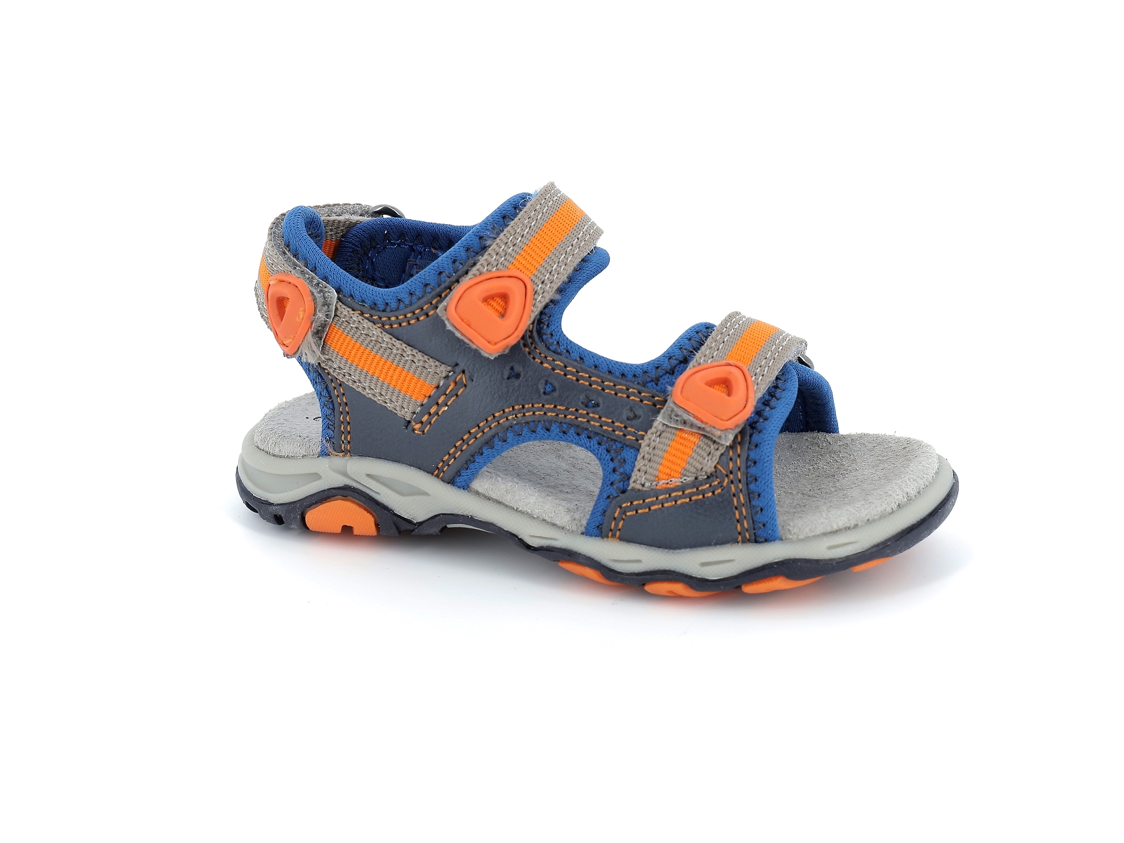 Kickers-558522 Matières combinées Bleu-Orange