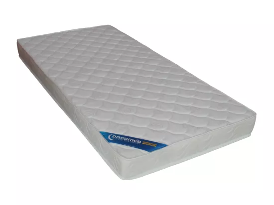 Lit gigogne 90 x 190 cm - Tissu - Gris + Matelas - SAHONA