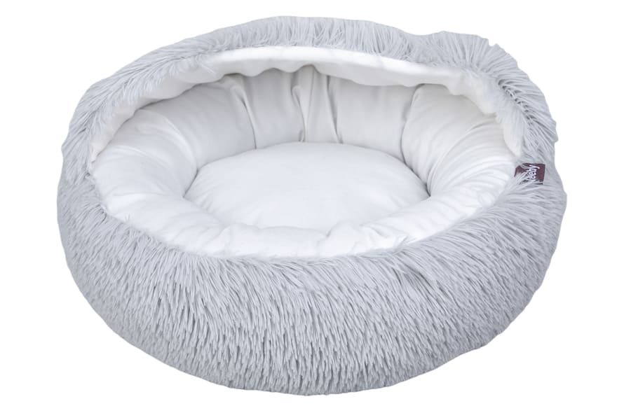 Cama caverna antiestresse Leeby Grey para gatos