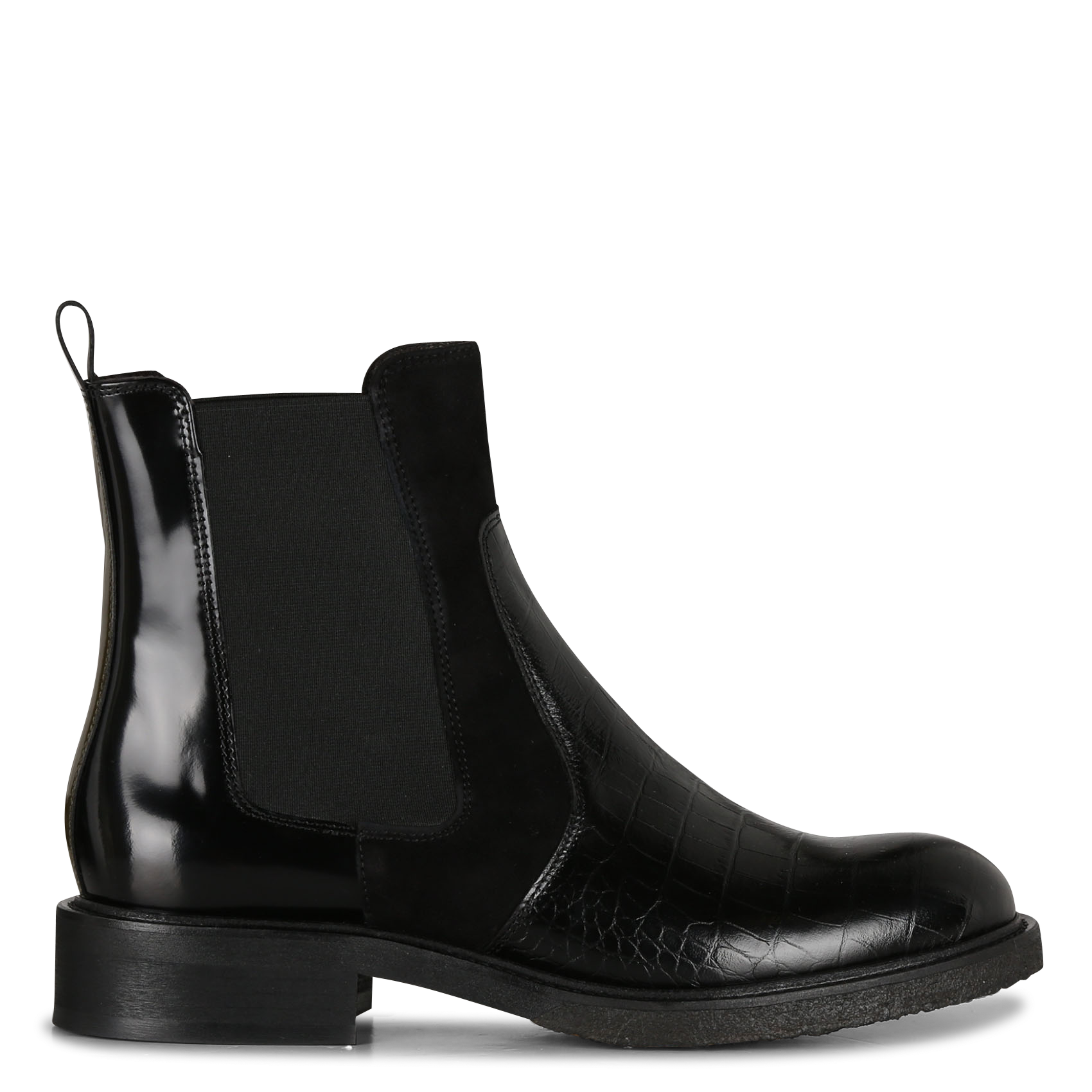 A1340 - Bottines plates en cuir | Vert