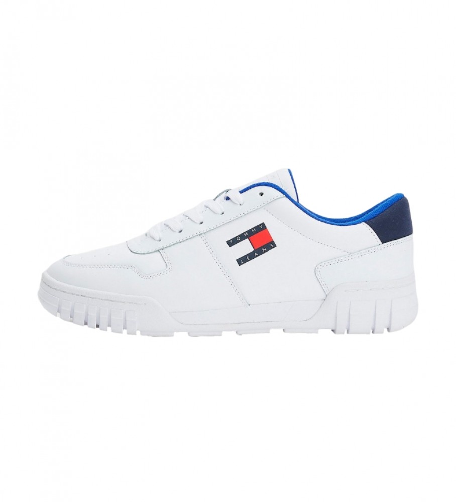 Tênis Tommy Jeans Essential Retro de couro branco