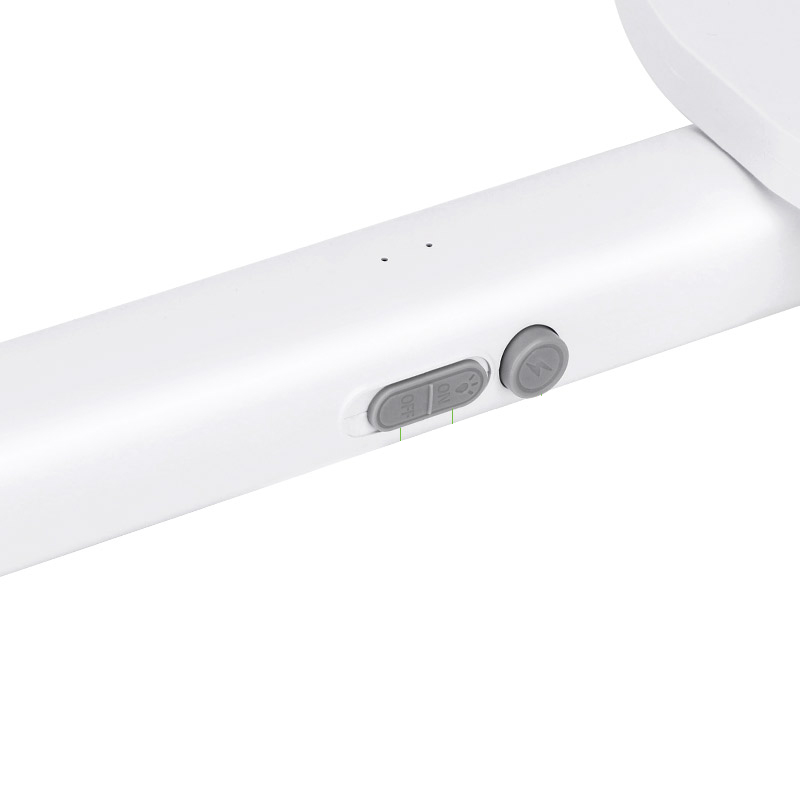 (43cm) 2in1 Elektrische USB Mücken Fliegenklatsche Moskito Fliegenfänger Lampe Insektenvernichter mit LED Licht   180° Grad drehbar - Weiss