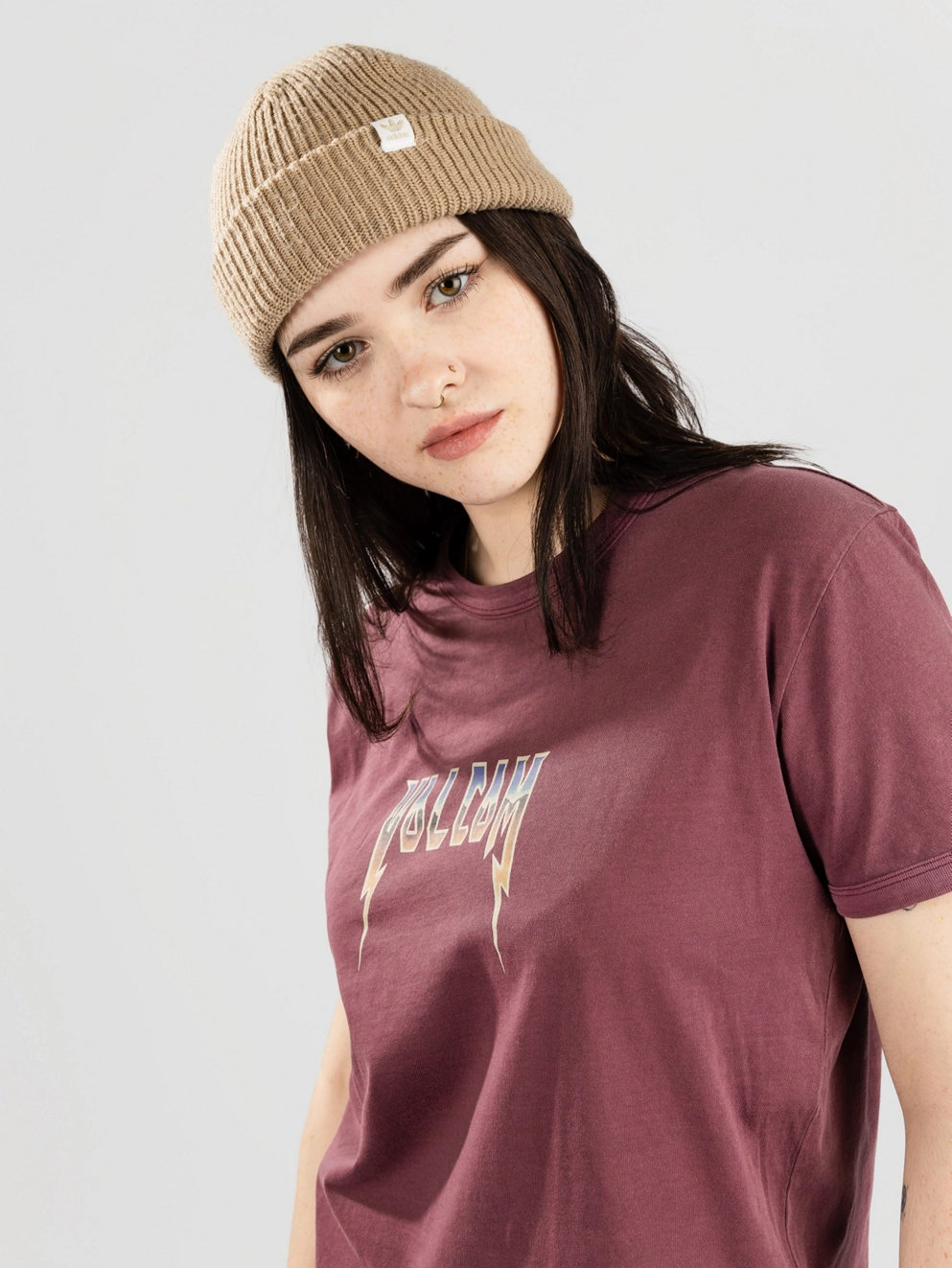 Volcom Truly Ringer T-Shirt burgundy
