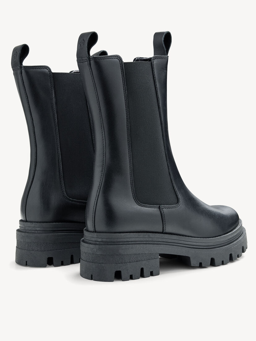 Leren Chelseaboot - zwart