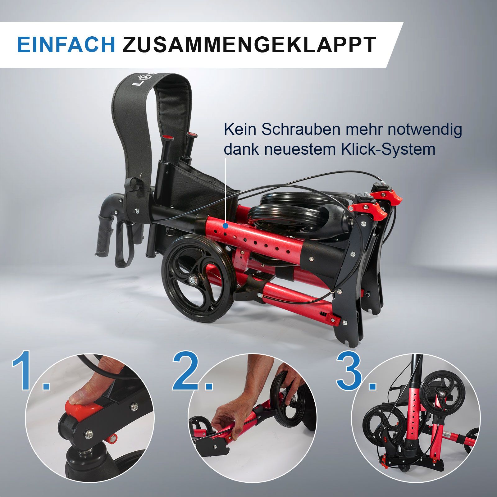 Rollator Tabas Mobility Rot