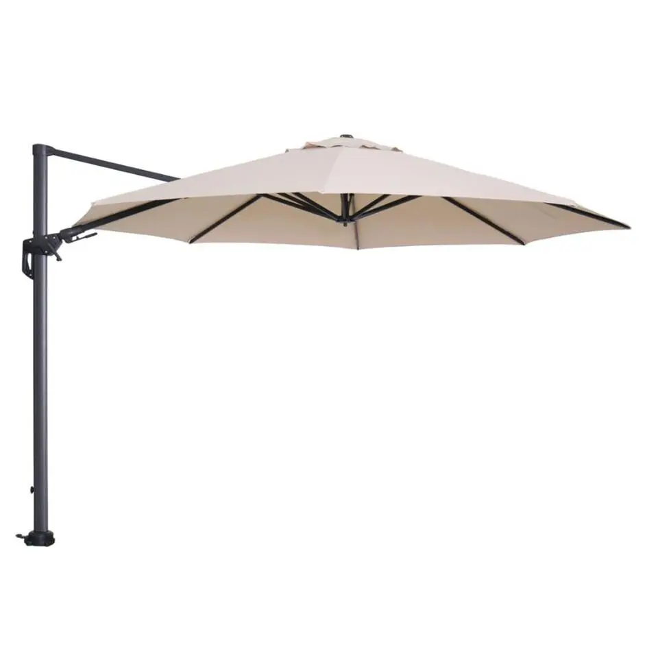 Garden Impressions Hawaii zweefparasol Ø350 cm - frame carbon black - doek ecru