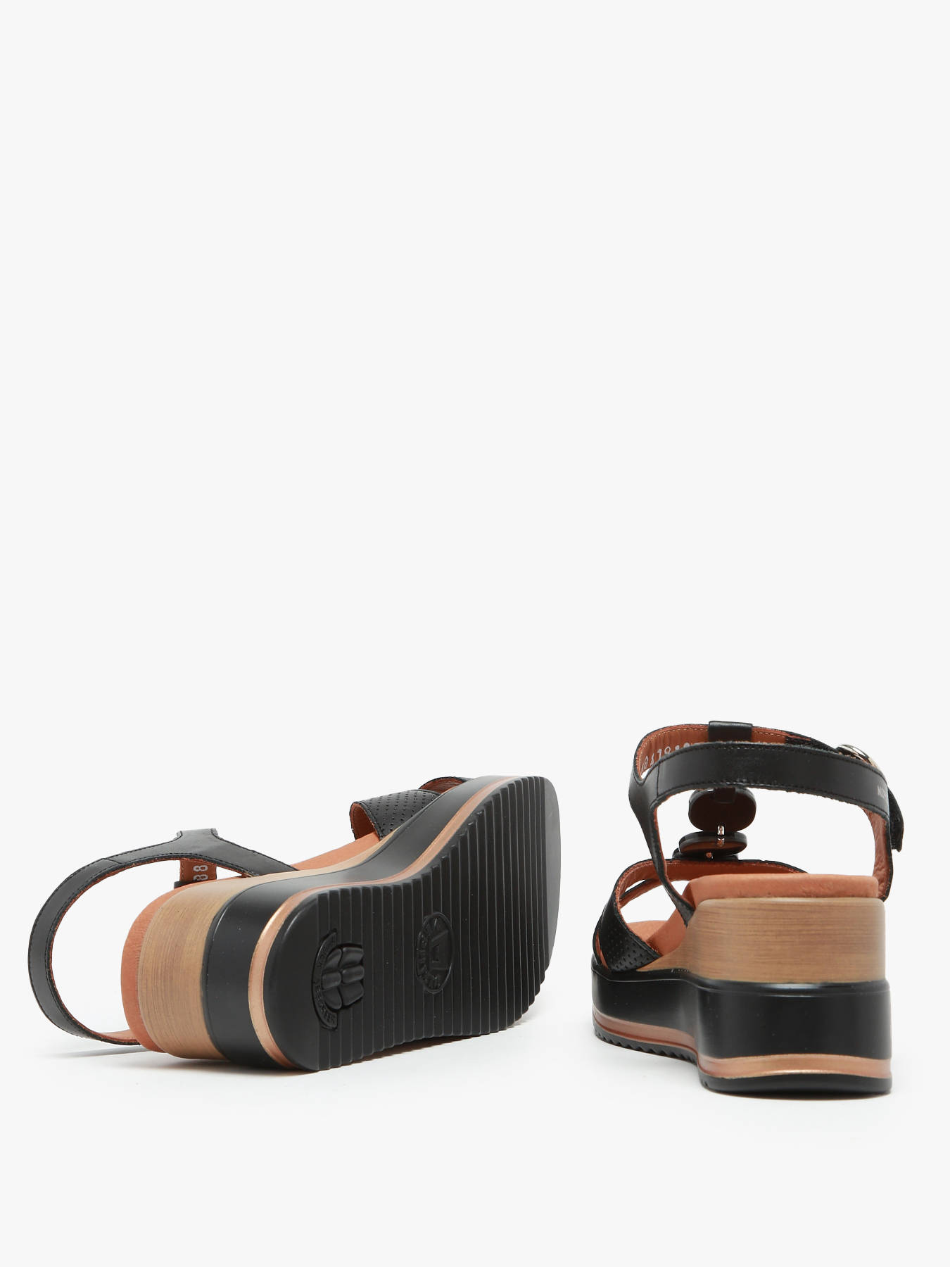Sandales talon compens en cuir MEPHISTO