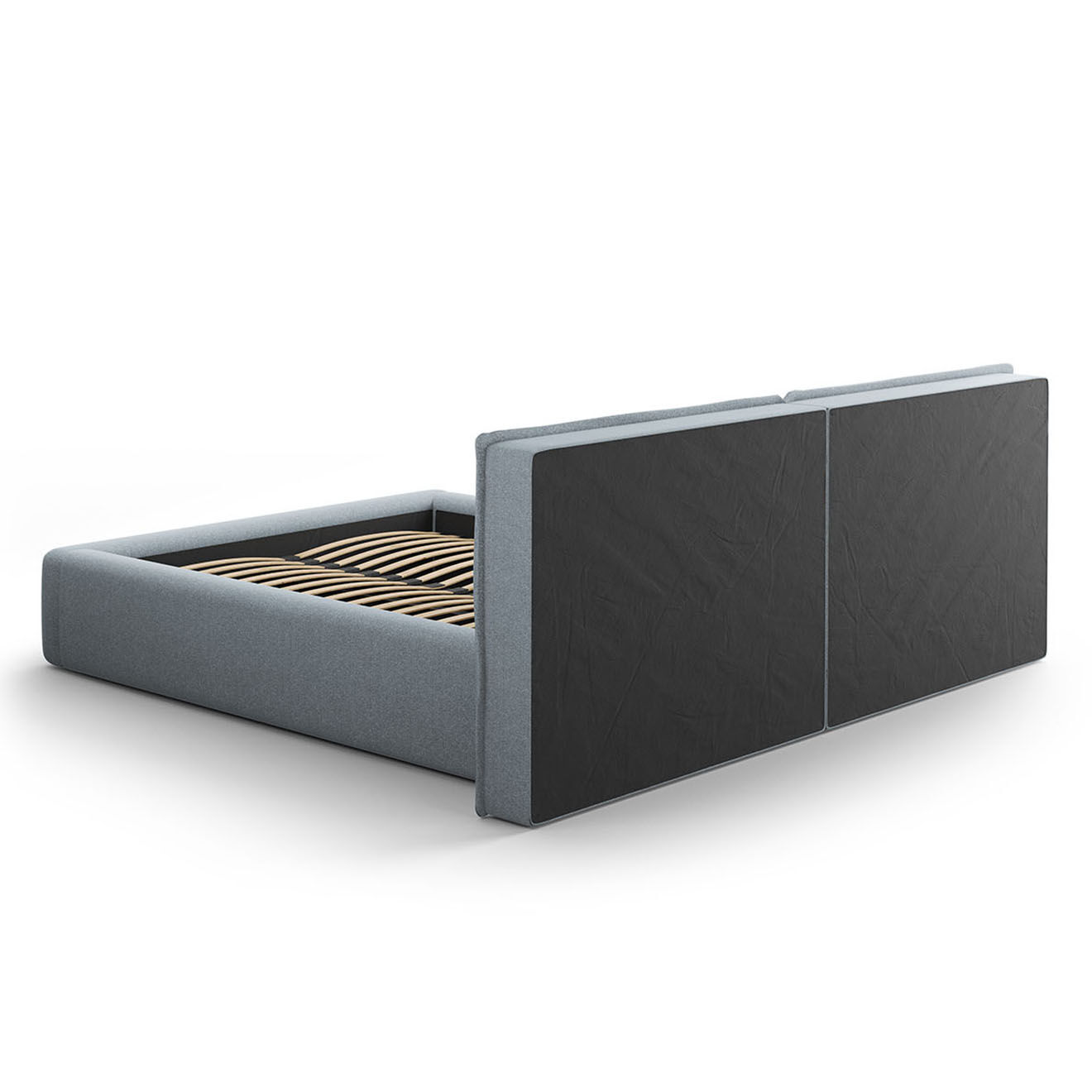 Maison Héritage Lit avec coffre de rangement Tena bleu clair - 230x200x100 cm