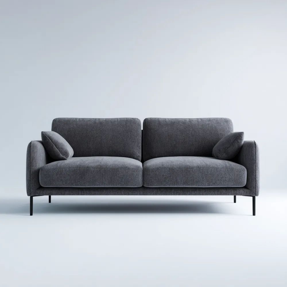 2-Sitzer-Sofa Stoff 180x85x75 cm – Dunkelgrau – Modernes Design