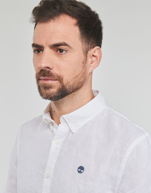 Timberland - SS Mill River Linen Shirt Slim Blanco