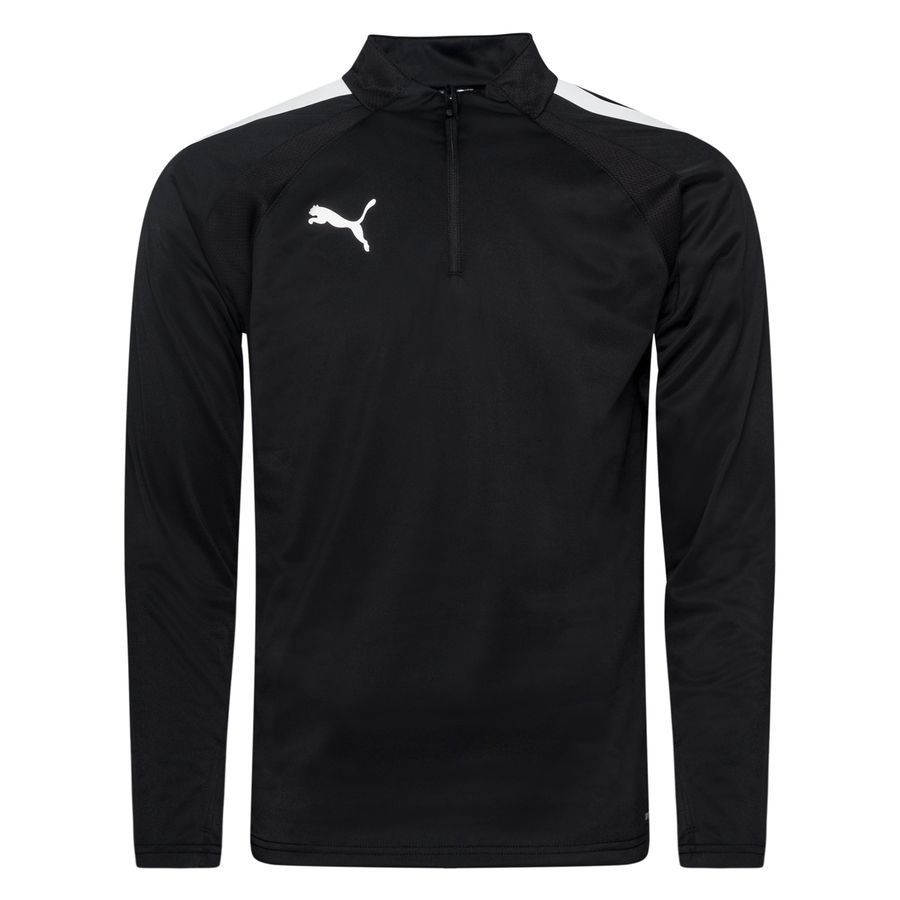 PUMA Maillot d'Entraînement teamLIGA Fermeture Éclair 1/4 - Noir/Blanc