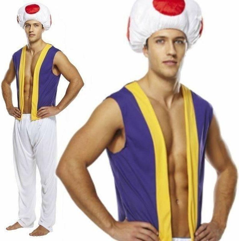 Henbrandt - Mushroom Man Kostuum - Paars - Polyester