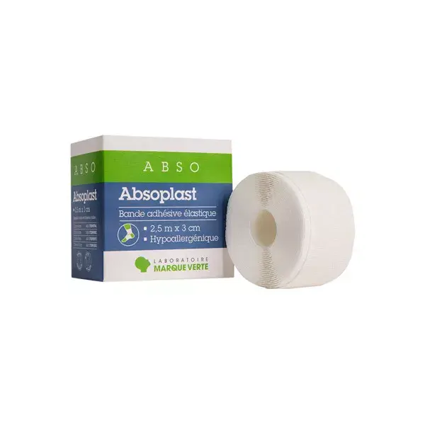 Fita adesiva elástica Absoplast Green Brand 2,5 m x 3 cm