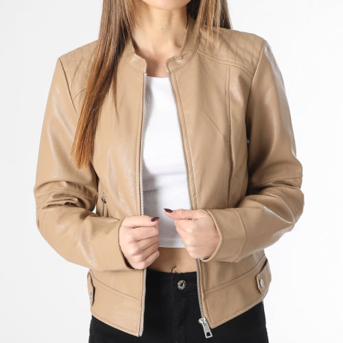 Veste Biker Femme Love Lavine Marron