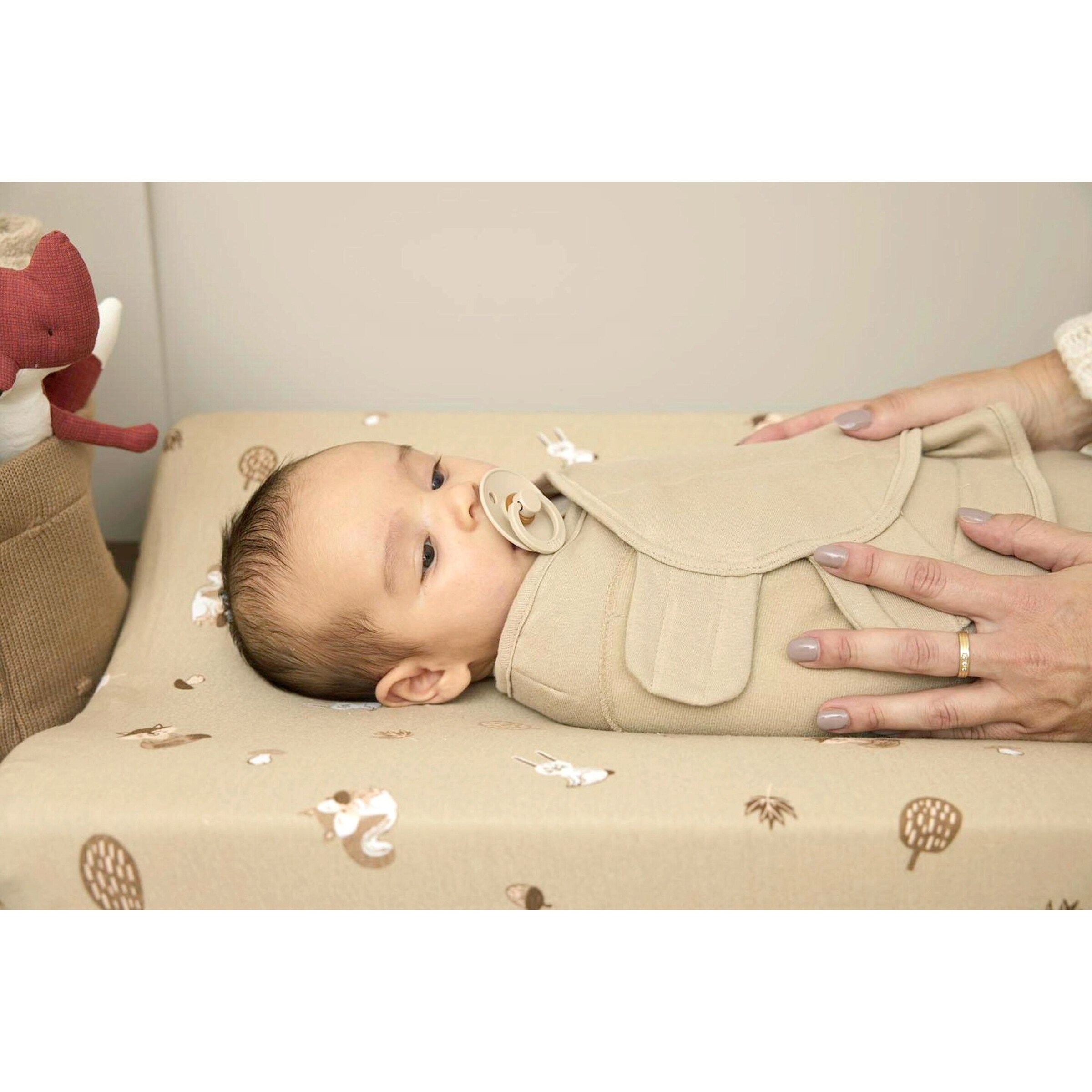 Meyco Baby Pucktuch SwaddleMeyco wattiert 2.0 TOG Größe S/M Sand