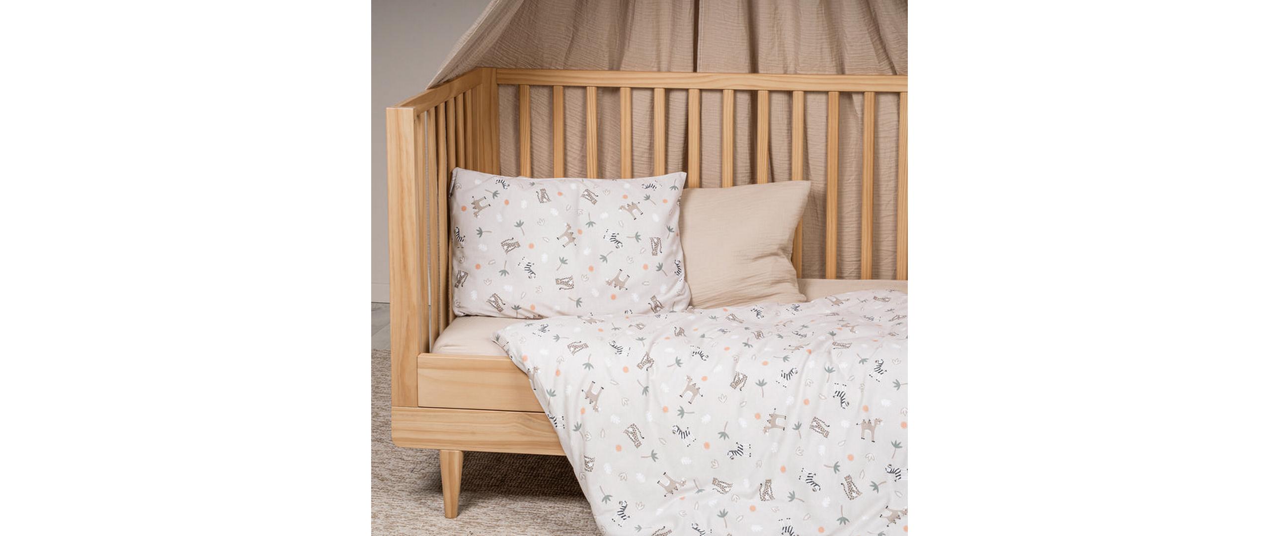 Kinderbettwäsche Jersey Savanne Beige 100 x 135 + 40 x 60 cmBaby- und Kinderbettwäsche aus 100% Jerseybaumwolle