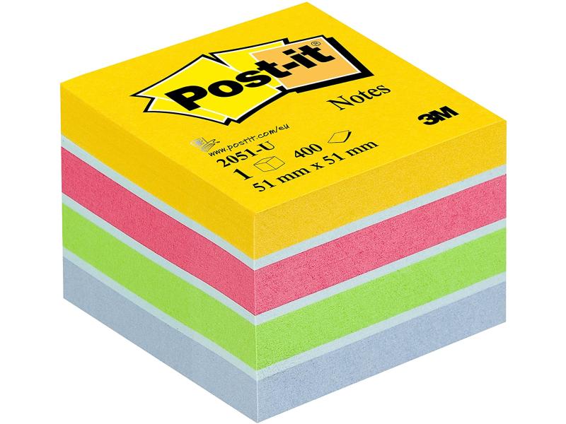 Post-it Notizzettel Mini Würfel 5.1 cm x 5.1 cm Haftnotizen Post-it Würfel Mini