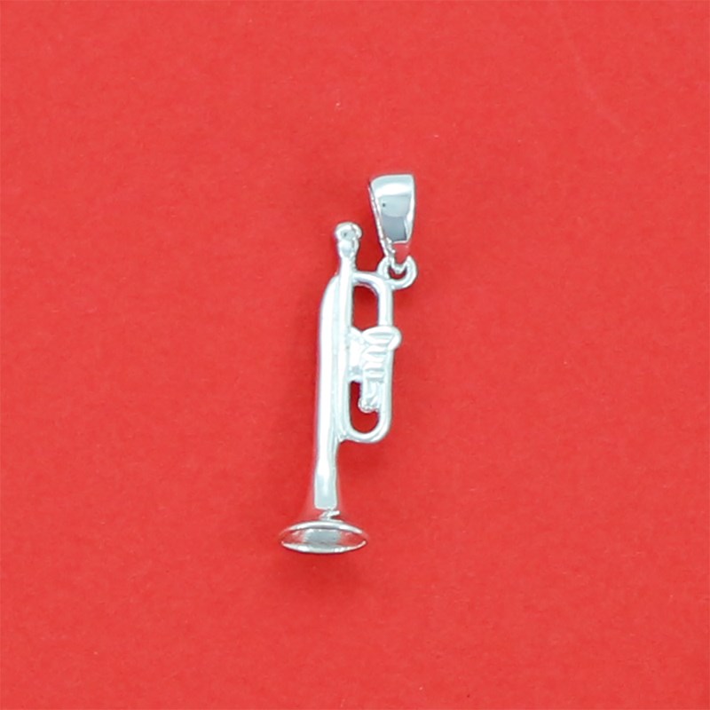 Pendentif trompette - Argent massif