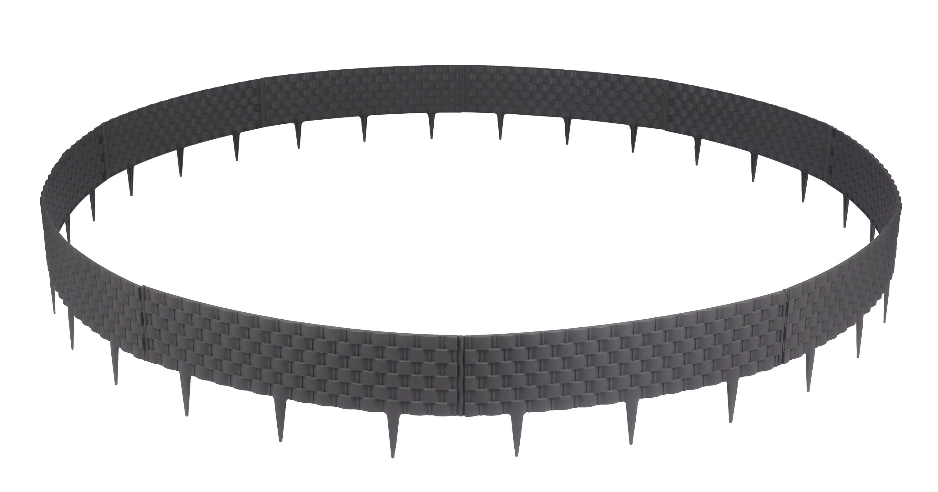 Rasenkante Rattanoptik anthrazit 50er Set