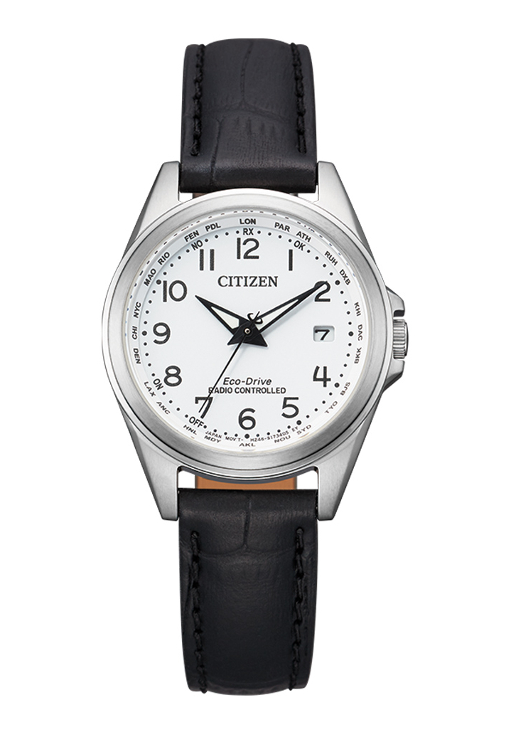Citizen Eco-Drive Funkuhr Damenuhr Schwarz EC1180-14A