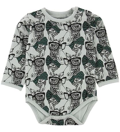Petit by Sofie Schnoor Body L/æ - Mattgrün m. Zebras