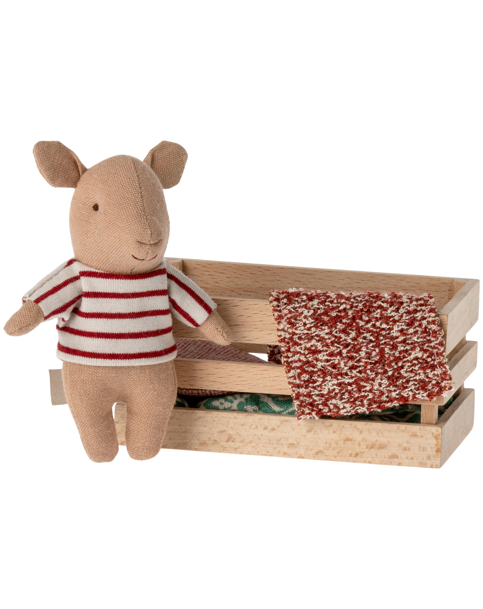 Kuscheltier BABY PIG GIRL (11cm) mit Holzkiste