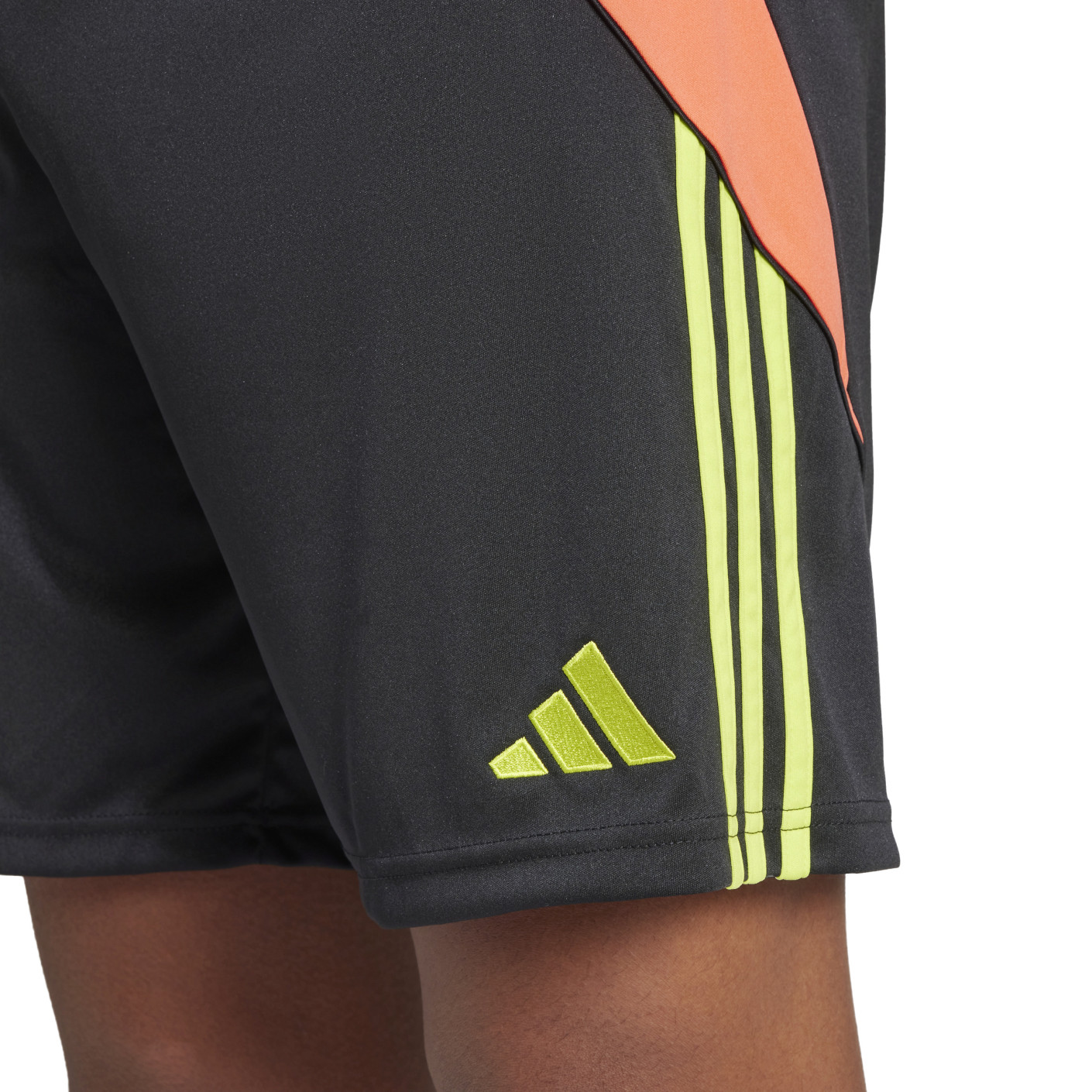 Adidas Tiro 24 Voetbalbroekje Zwart Lichtgroen Oranje