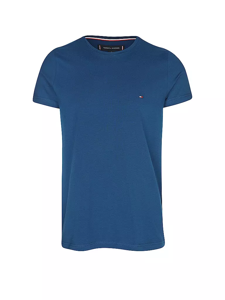 TOMMY HILFIGER T-Shirt Slim Fit blau