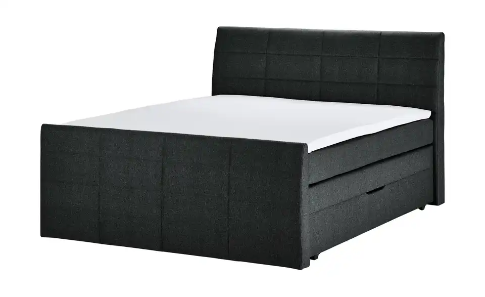 Boxspringbett Bonny Schwarz H2 & H3 180 cm
