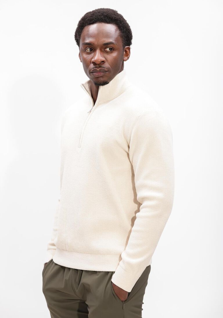 ecru nn.07 trui danny half zip 6429