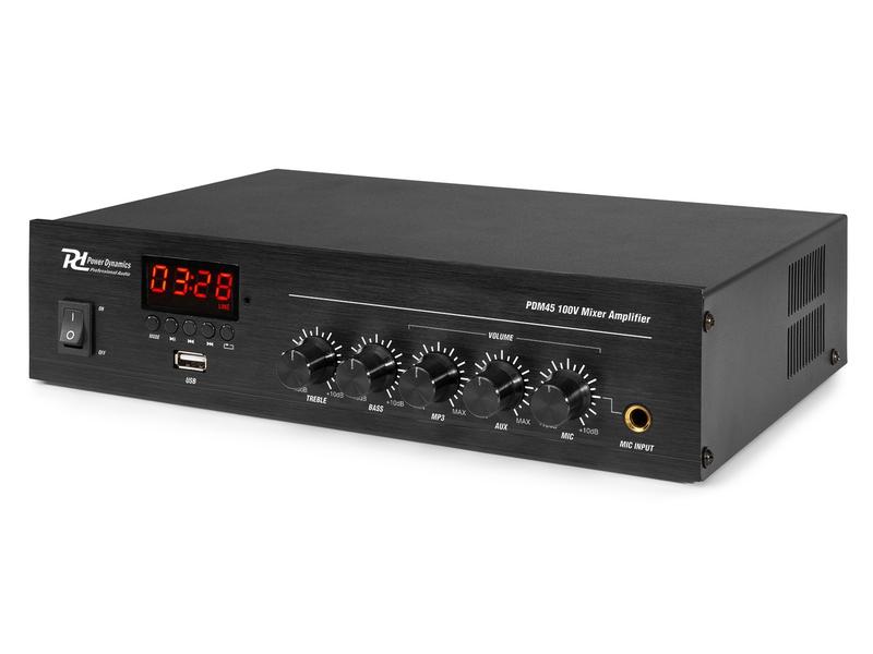 Power Dynamics Verstärker Pro PDM45 Verstärker mit Mixer, Bluetooth und Mediaplayer