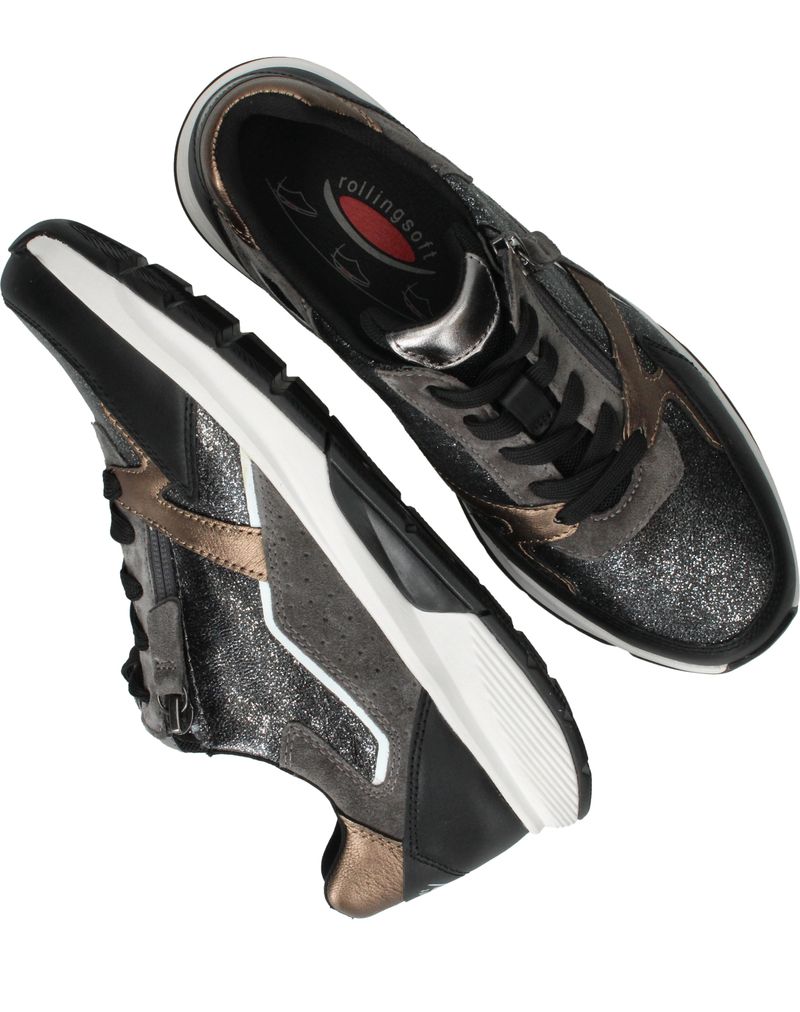 Gabor Rollingsoft Sneakers Zwart Dames