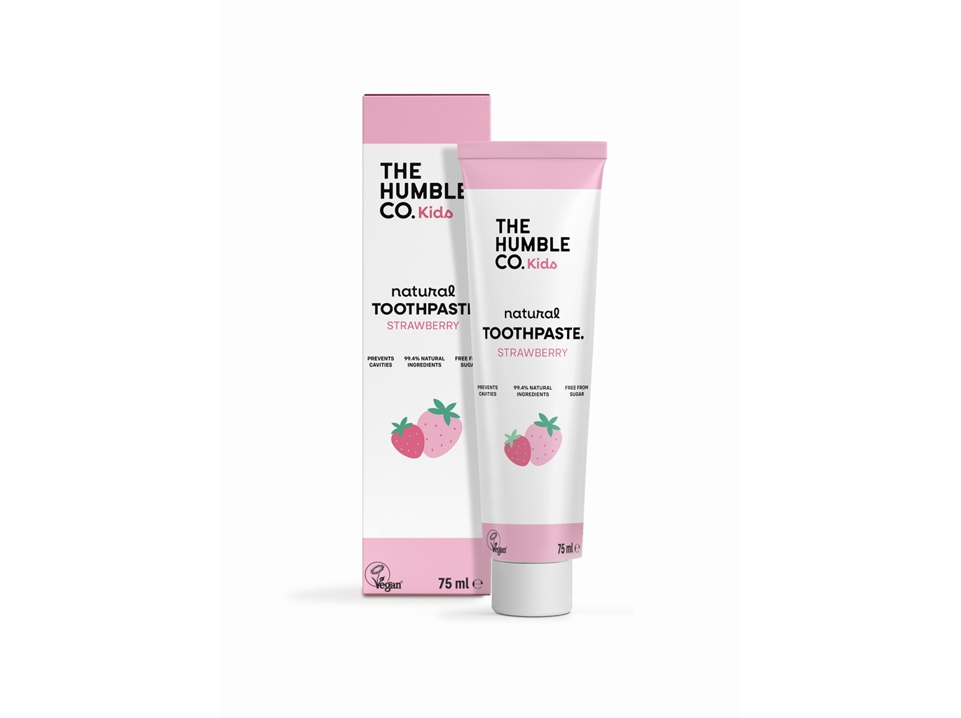 DENTÍFRICO THE HUMBLE CO NATURAL CRIANÇA MORANGO 75ML