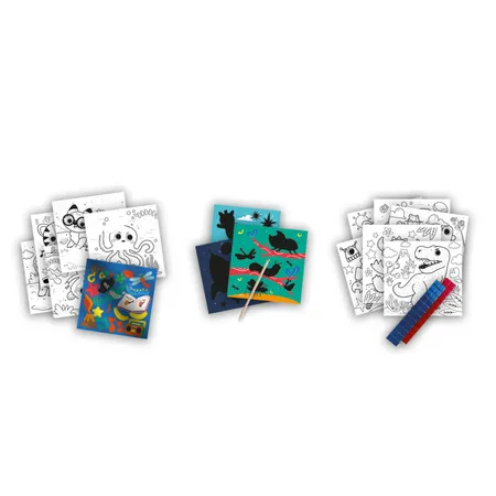 SES Creative Activity-Malbuch Metallic 3 in 1