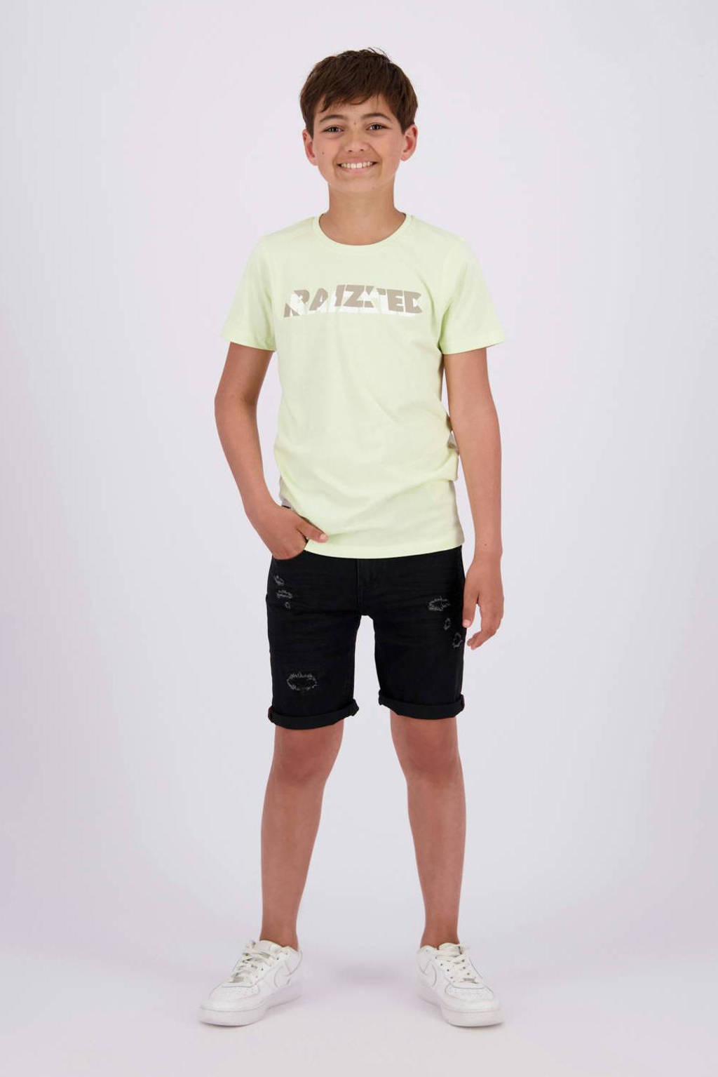 Raizzed T-shirt Augsburg met logo lichtgeel