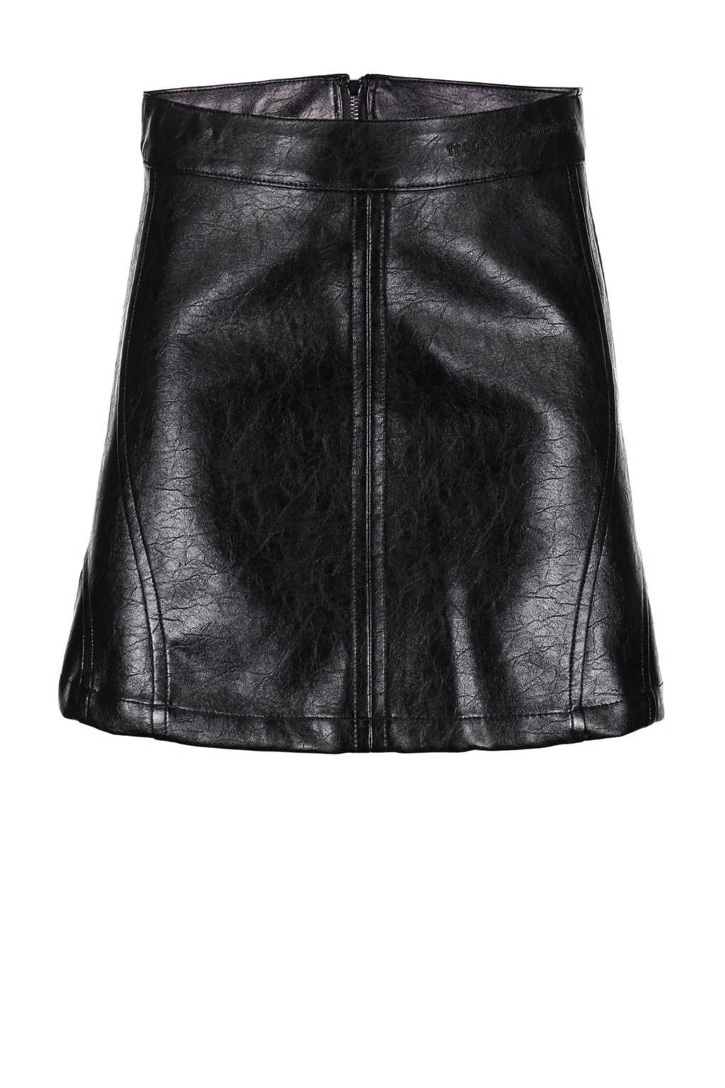 Frankie&Liberty imitatieleren rok zwart