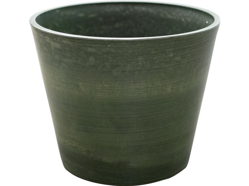 Van der Gucht Blumentopf Woodstone Ø 31 cm x 25 cm Olivgrün Pflanzentopf